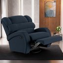 Ver imagem 2 de Poltrona do Papai Sala de Cinema Reclinável Kylie Glider Manual Giratória Massagem Usb Veludo Azul G