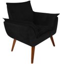 Ver imagem 3 de Kit 2 Poltronas Decorativa Opala Suede Preto - Dominic Decor