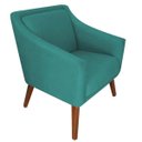 Ver imagem 2 de Poltrona Decorativa Gabriela Suede Azul Turquesa - Dominic Decor