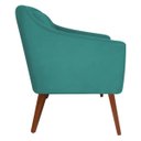 Ver imagem 3 de Poltrona Decorativa Gabriela Suede Azul Turquesa - Dominic Decor