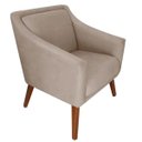 Ver imagem 2 de Poltrona Decorativa Gabriela Suede Bege Rosado - Dominic Decor