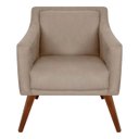 Ver imagem 1 de Poltrona Decorativa Gabriela Suede Bege Rosado - Dominic Decor