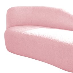 Kit Divã Luna 140cm Lado Direito e 02 Poltronas Base de Ferro Dourado Suede Amarena Móveis Rosa Bebê - 12