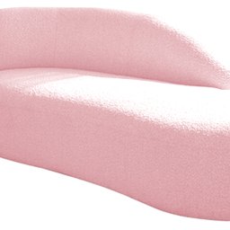 Kit Divã Luna 140cm Lado Direito e 02 Poltronas Base de Ferro Dourado Suede Amarena Móveis Rosa Bebê - 10