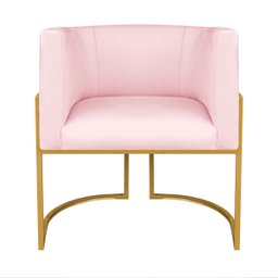 Kit Divã Luna 140cm Lado Direito e 02 Poltronas Base de Ferro Dourado Suede Amarena Móveis Rosa Bebê - 13