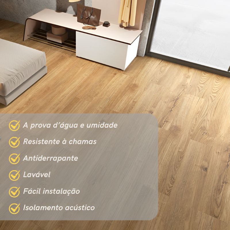 Piso Vinílico Auto Adesivo Régua Madeira Manta Caixa 5m² Amadeirado Brinovar - 5