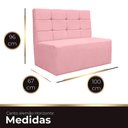 Ver imagem 3 de Canto Alemão Confortável para Apartamento Cozinha e Restaurantes Veludo Cor Rosa Bebe