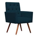 Ver imagem 2 de Kit 2 Poltronas Decorativa Nina Capitonê Suede Azul Royal - Dominic Decor