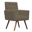 Ver imagem 2 de Kit 2 Poltronas Decorativa Nina Capitonê Suede Cappuccino - Dominic Decor