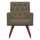 Ver imagem 3 de Kit 2 Poltronas Decorativa Nina Capitonê Suede Cappuccino - Dominic Decor