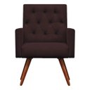 Ver imagem 3 de Kit 2 Poltronas Decorativa Nina Capitonê Suede Marrom - Dominic Decor