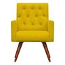 Kit 2 Poltronas Decorativa Nina Capitonê Suede Mostarda - Dominic Decor - 3