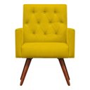 Ver imagem 3 de Kit 2 Poltronas Decorativa Nina Capitonê Suede Mostarda - Dominic Decor
