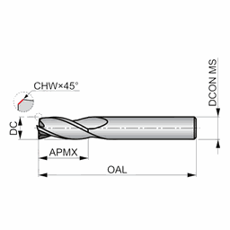 Fresa de Topo - Med. 9mm - Nof 3 - S903 - 6