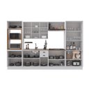 Ver imagem 3 de Armário de Cozinha Modulada Completa Fidelitá Nara 100% MDF 6 Peças 350cm 18 Portas 2 Gavetas sem