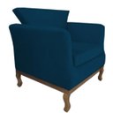 Ver imagem 3 de Kit 2 Poltrona Decorativa Veneza Suede Azul Marinho - Dominic Decor