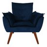Poltrona Decorativa Opala Suede Azul Marinho - Dominic Decor - 1