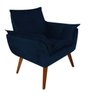 Poltrona Decorativa Opala Suede Azul Marinho - Dominic Decor - 2