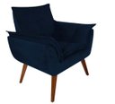 Ver imagem 2 de Poltrona Decorativa Opala Suede Azul Marinho - Dominic Decor