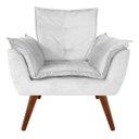 Ver imagem 1 de Poltrona Decorativa Opala Suede Branco - Dominic Decor