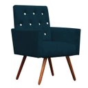 Ver imagem 4 de Kit Namoradeira + 2 Poltronas Decorativa Nina Capitonê Suede Azul Royal com Strass - Dominic Decor