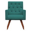 Ver imagem 3 de Kit Namoradeira + 2 Poltronas Decorativa Nina Capitonê Suede Azul Turquesa - Dominic Decor