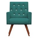 Ver imagem 3 de Kit Namoradeira + 2 Poltronas Decorativa Nina Capitonê Suede Azul Turquesa com Strass - Dominic