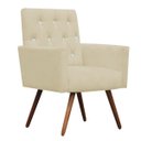 Ver imagem 4 de Kit Namoradeira + 2 Poltronas Decorativa Nina Capitonê Suede Bege com Strass - Dominic Decor