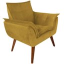 Ver imagem 2 de Poltrona Decorativa Opala Suede Mostarda - Dominic Decor