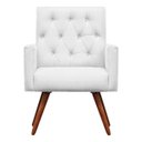 Ver imagem 3 de Kit Namoradeira + 2 Poltronas Decorativa Nina Capitonê Suede Branco com Strass - Dominic Decor