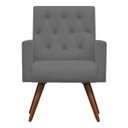 Ver imagem 3 de Kit Namoradeira + 2 Poltronas Decorativa Nina Capitonê Suede Cinza - Dominic Decor
