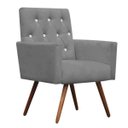 Ver imagem 4 de Kit Namoradeira + 2 Poltronas Decorativa Nina Capitonê Suede Cinza com Strass - Dominic Decor