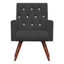Ver imagem 3 de Kit Namoradeira + 2 Poltronas Decorativa Nina Capitonê Suede Grafite com Strass - Dominic Decor