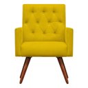Ver imagem 3 de Kit Namoradeira + 2 Poltronas Decorativa Nina Capitonê Suede Mostarda - Dominic Decor