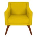 Ver imagem 2 de Kit 2 Poltronas Decorativa Gabriela Suede Amarelo - Dominic Decor