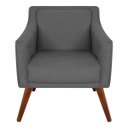 Ver imagem 2 de Kit 2 Poltronas Decorativa Gabriela Suede Cinza - Dominic Decor