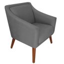 Ver imagem 3 de Kit 2 Poltronas Decorativa Gabriela Suede Cinza - Dominic Decor