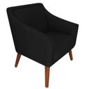 Ver imagem 3 de Kit 2 Poltronas Decorativa Gabriela Suede Preto - Dominic Decor