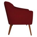 Ver imagem 4 de Kit 2 Poltronas Decorativa Gabriela Suede Vinho- Dominic Decor