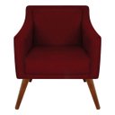 Ver imagem 2 de Kit 2 Poltronas Decorativa Gabriela Suede Vinho- Dominic Decor