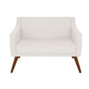 Ver imagem 1 de Namoradeira Gabriela Suede Branco - Dominic Decor