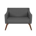 Ver imagem 2 de Kit Namoradeira + 01 Poltronas Decorativa Gabriela Suede Cinza - Dominic Decor