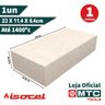 1 - Tijolo Refratário 23x11,4x6,4cm Churrasqueira - Forno Isocel 1200 - 2