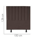 Ver imagem 2 de Cabeceira Estofada Solteiro 100cm Carla Ii Suede Marrom - D a Decor