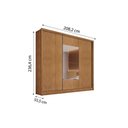 Ver imagem 4 de Guarda Roupa 3 Portas de Correr (1 C- Espelho) e 6 Gavetas Arezzo-medelim Cumaru - Novo Horizonte