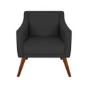 Ver imagem 2 de Kit Namoradeira + 02 Poltronas Decorativa Gabriela Suede Grafite - Dominic Decor