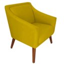Ver imagem 3 de Kit Namoradeira + 02 Poltronas Decorativa Gabriela Suede Mostarda - Dominic Decor