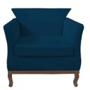 Ver imagem 1 de Poltrona Decorativa Veneza Suede Azul Marinho - Dominic Decor