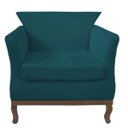 Ver imagem 1 de Poltrona Decorativa Veneza Suede Azul Royal - Dominic Decor