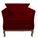 Ver imagem 1 de Poltrona Decorativa Veneza Suede Vinho - Dominic Decor